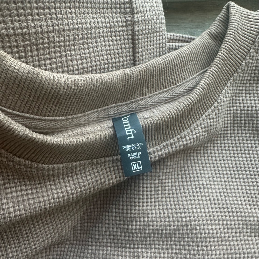 Comfrt Waffle Lounge Set in Truffle Tan - Picture 3 of 3